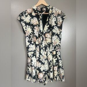 Sugar + Lips floral romper pleated resort wear beach wedding guest feminine